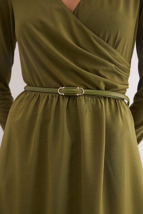 Pedro del Hierro Vestido comprido combinado Verde