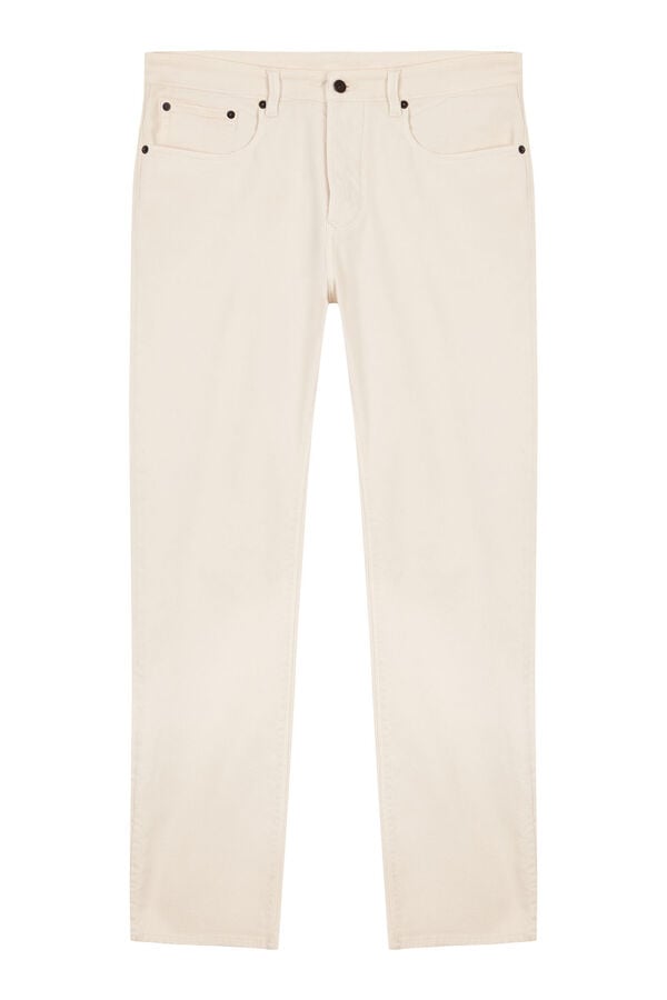 Pedro del Hierro Pantal&oacute;n 5 bolsillos color slim fit Beige