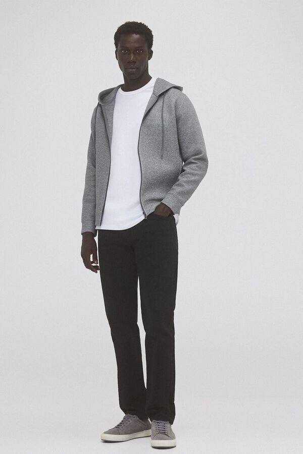 Pedro del Hierro C&aacute;rdigan con capucha tejido t&eacute;cnico Gris