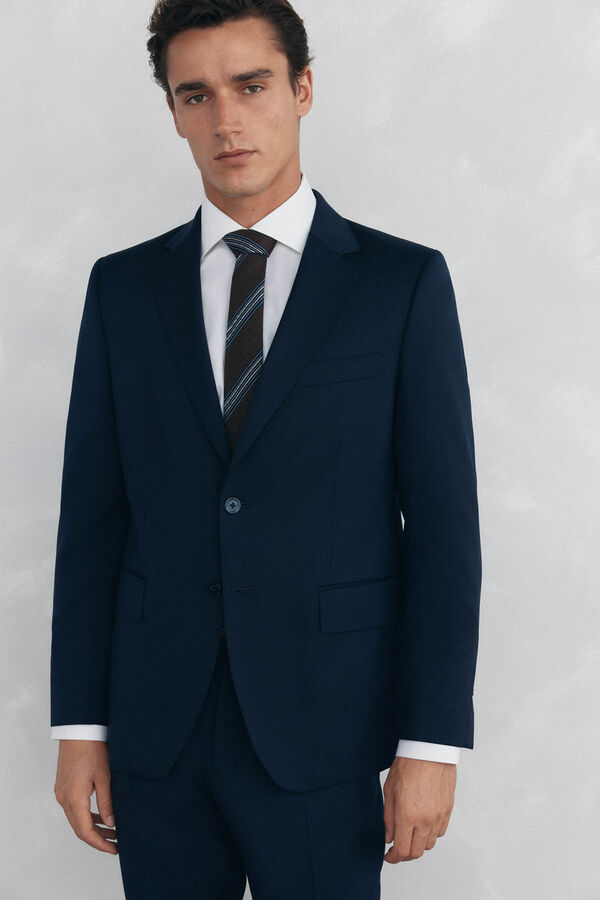 Pedro del Hierro Americana lisa bi-stretch tailored Azul