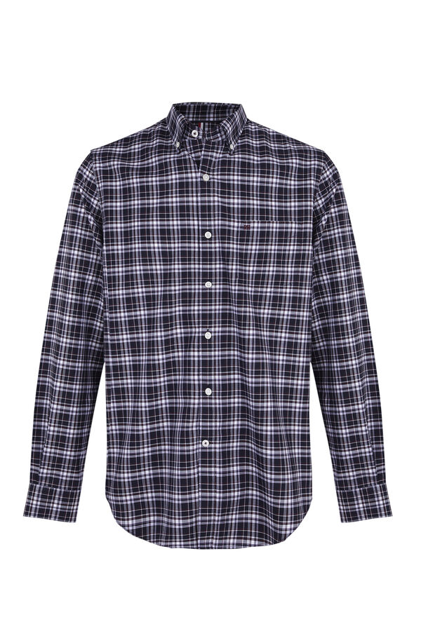 Pedro del Hierro Camisa cuadros non iron + antimanchas Azul