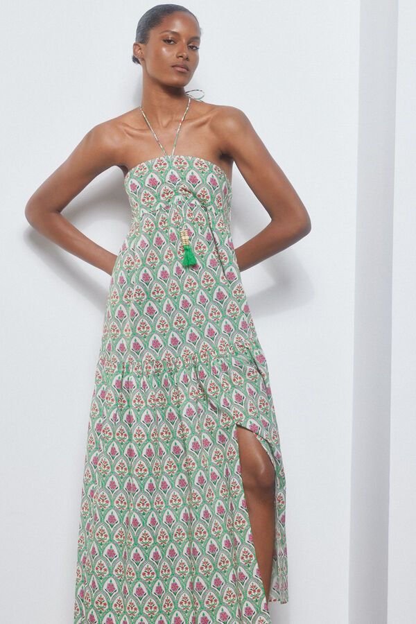 Pedro del Hierro Vestido fluido de playa Verde