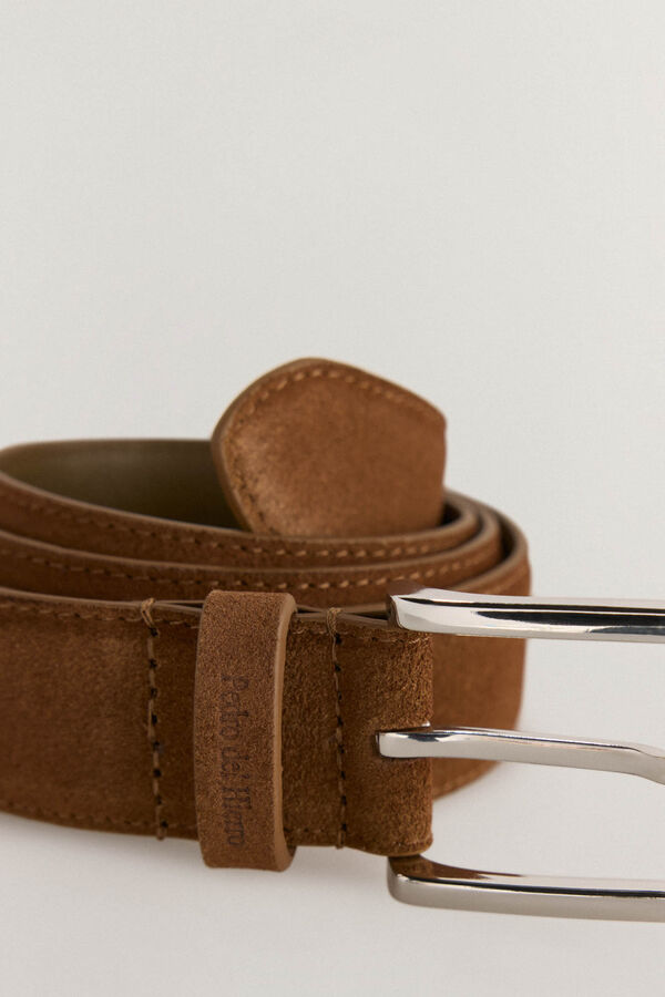 Pedro del Hierro Cintur&oacute;n piel sport Marr&oacute;n