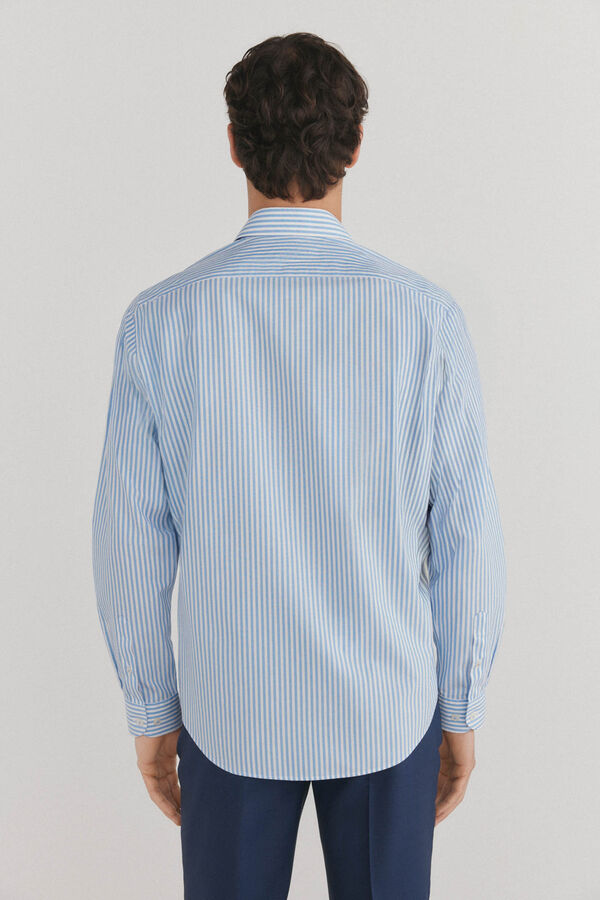 Pedro del Hierro Camisa vestir rayas non iron + antimanchas Azul