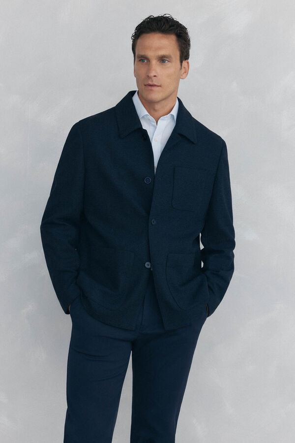 Pedro del Hierro Sobrecamisa azul marinho Azul