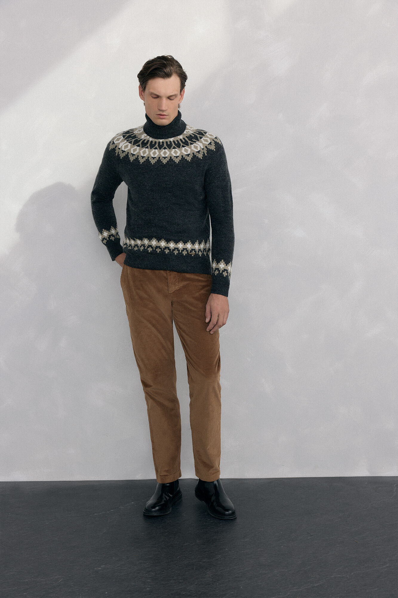 Pedro del Hierro Jersey navidad con lana y alpaca cuello alto