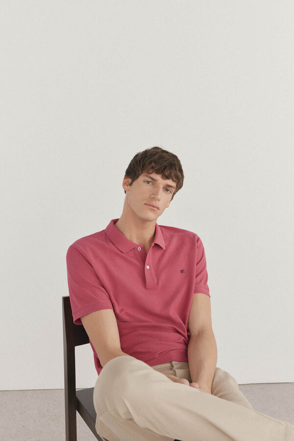 Pedro del Hierro Polo b&aacute;sico piqu&eacute; Burdeos