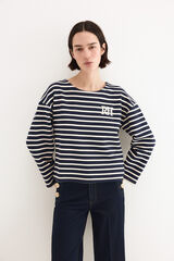 Pedro del Hierro Sweatshirt &agrave;s riscas com logo pdh Azul