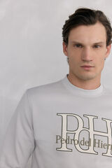 Pedro del Hierro Sudadera logo cuello caja Gris