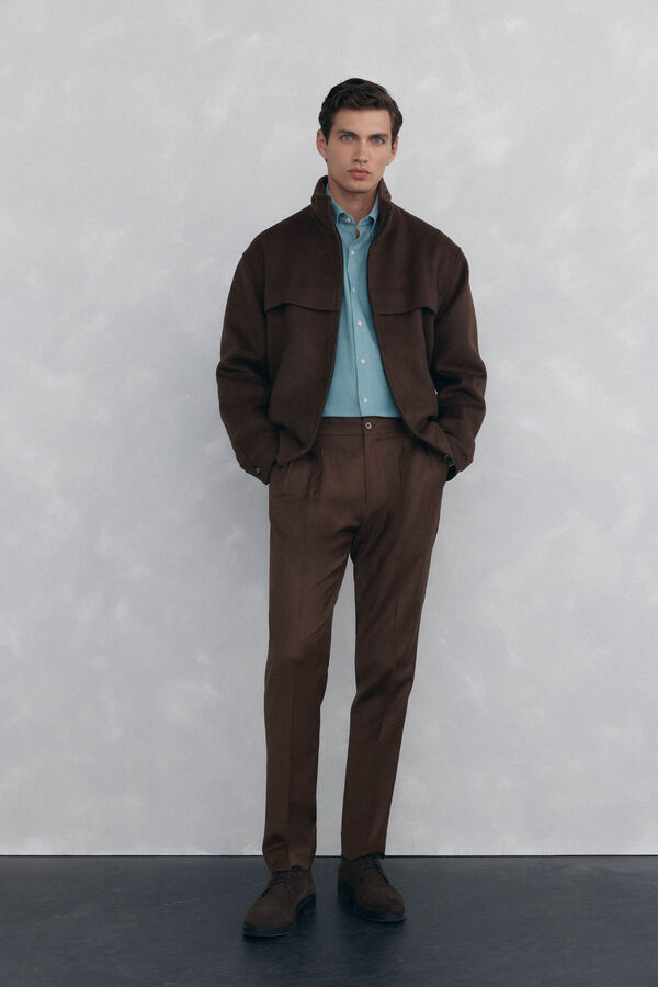 Pedro del Hierro Camisa de veludo macio Turquesa
