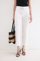 Pedro del Hierro Pantalones straight classic Blanco