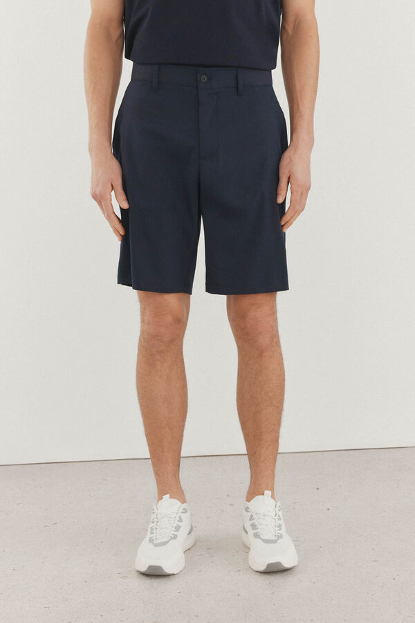Pedro del Hierro Bermudas de golfe lisas Azul