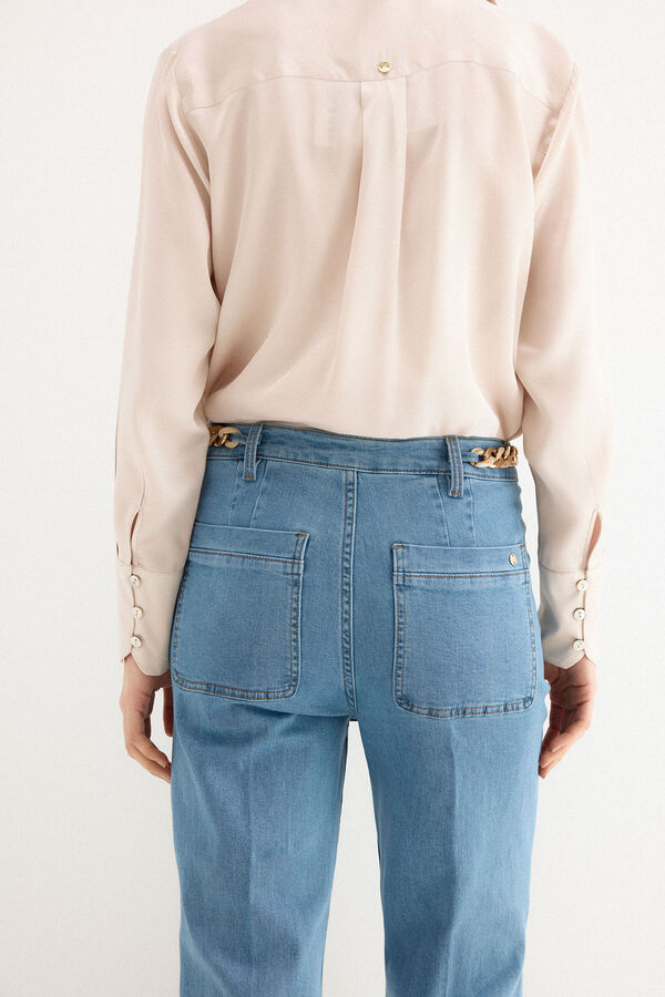 Pedro del Hierro Jeans cano reto cropped Azul