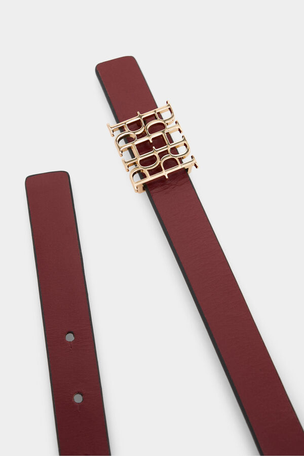 Pedro del Hierro Cintur&oacute;n reversible de piel Rojo