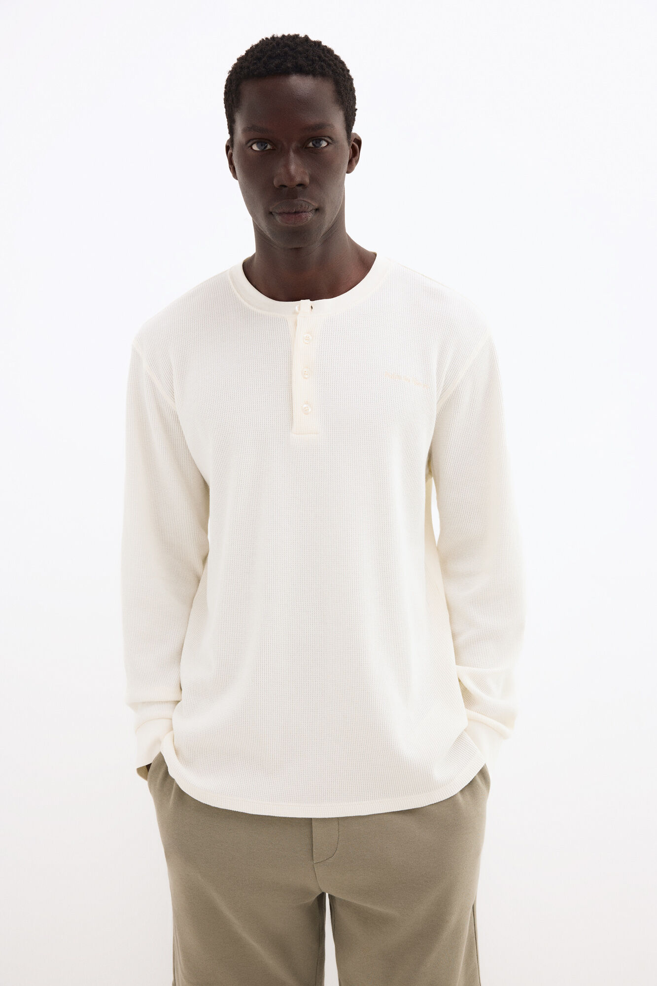 Pedro del Hierro T-shirt waffle em algod&atilde;o espanhol