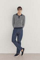 Pedro del Hierro Pantal&oacute;n chino vaquero regular fit Azul