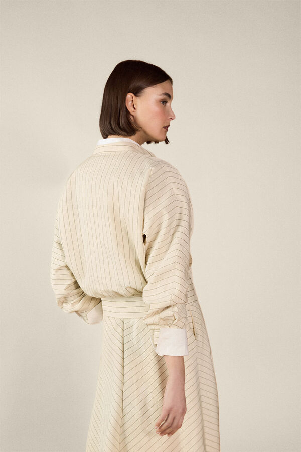 TFP by Tamara Falc&oacute; Casaco de riscas Beige