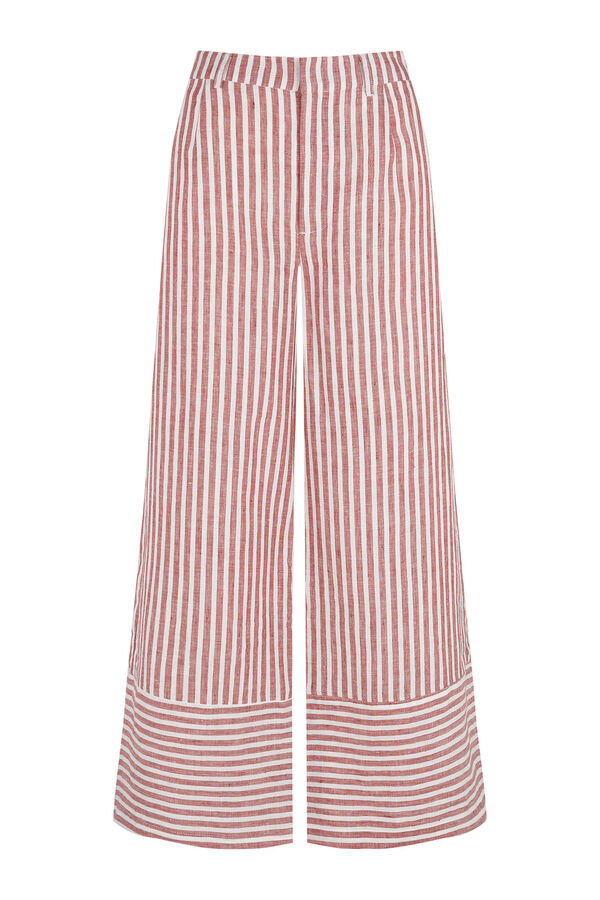 Pedro del Hierro Pantalones wide flare classic Rosa