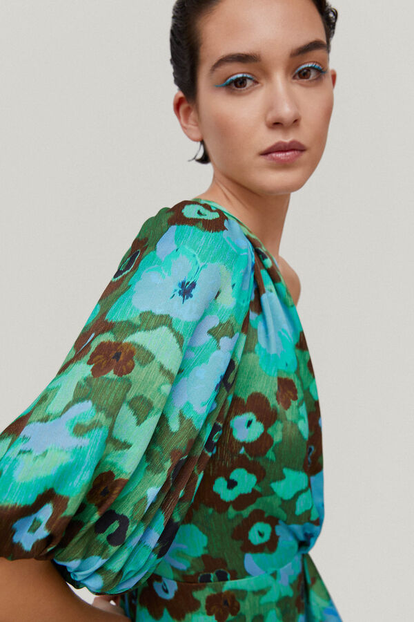 TFP by Tamara Falcó Isabel Vestido estampado floral Azul