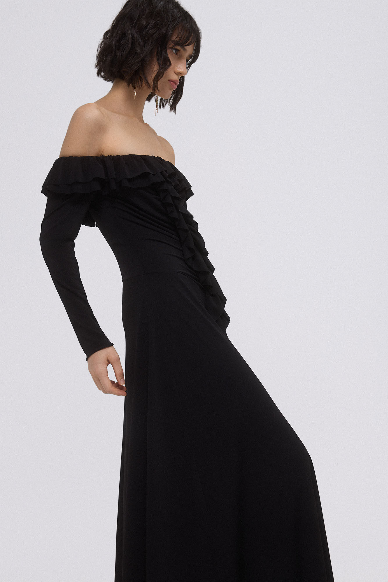 TFP by Tamara Falc&oacute; Vestido de punto con volantes