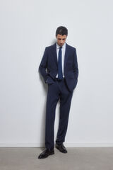 Pedro del Hierro Pantal&oacute;n cuadrill&eacute; tailored fit Azul