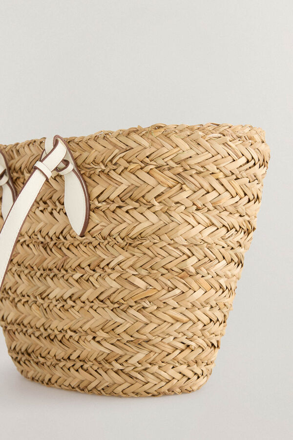 Pedro del Hierro Bolsa cesto grande de vime Ecru