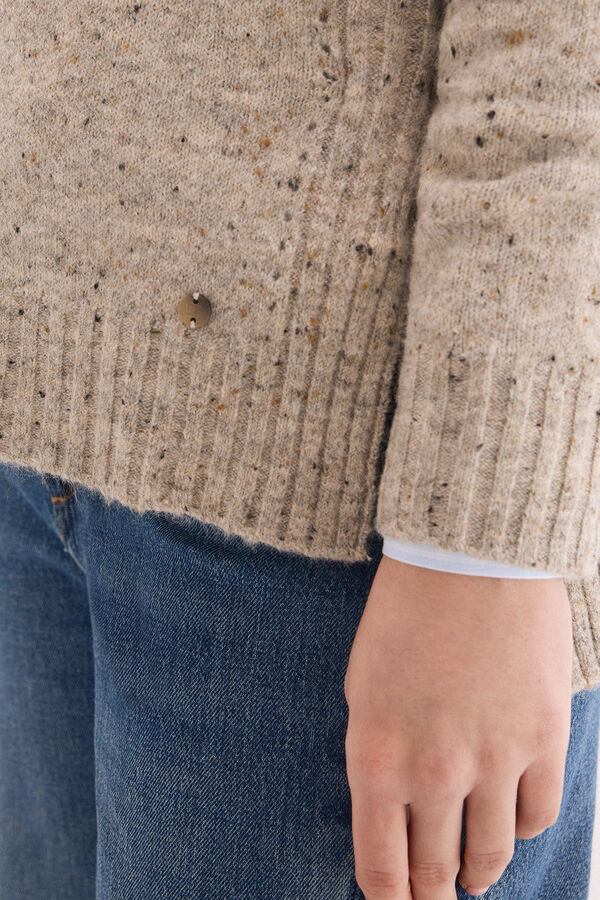 Pedro del Hierro Jersey cuello redondo Crudo