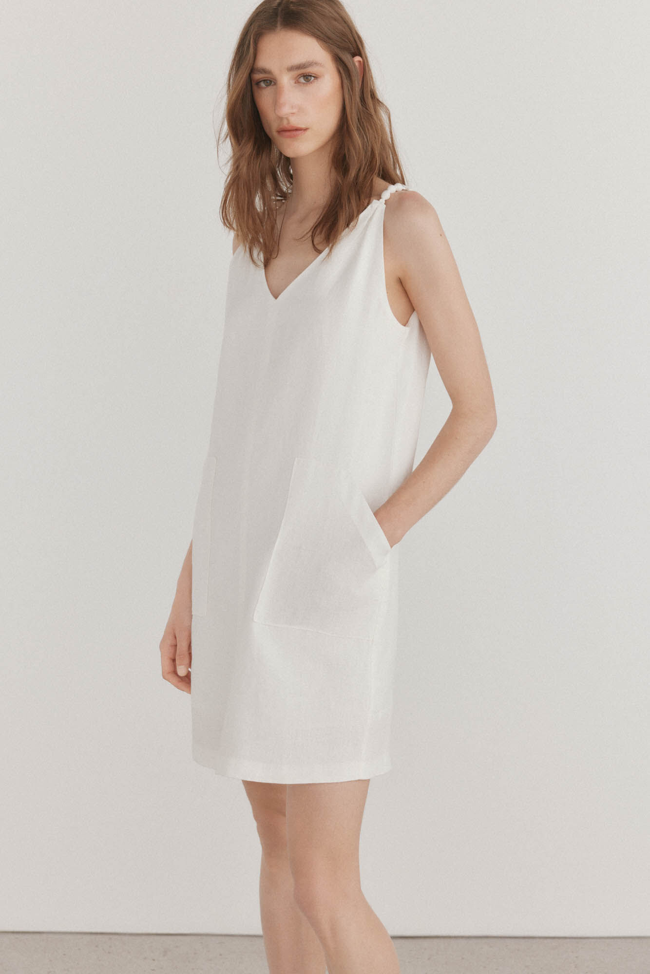 Pedro del Hierro Vestido curto linho