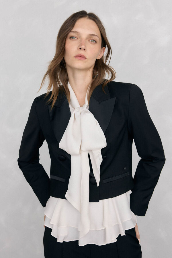 Pedro del Hierro Blazer curto preto Preto