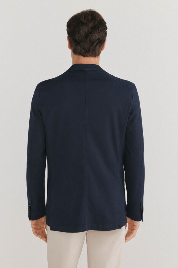 Pedro del Hierro Americana algod&oacute;n y tencel Azul