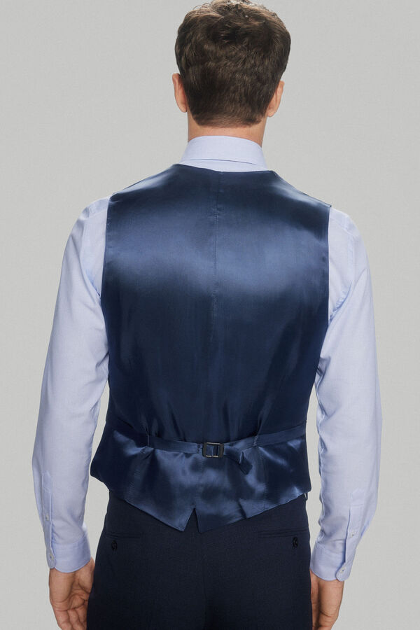 Pedro del Hierro Chaleco microcuadro Azul