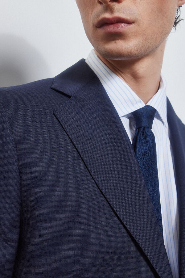 Pedro del Hierro Blazer axadrezado tailored fit Azul