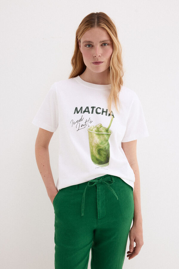 Pedro del Hierro T-shirt estampada na frente Branco