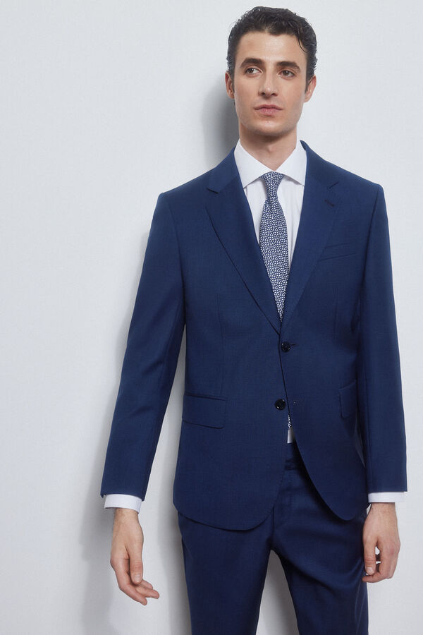 Pedro del Hierro Blazer azul bi-stretch slim Azul
