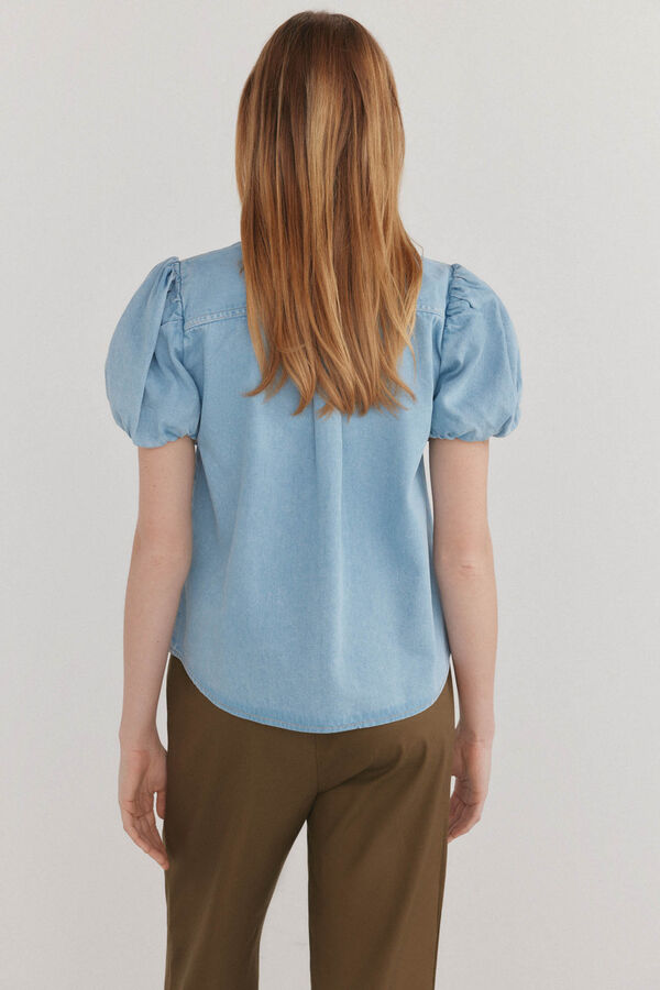 Pedro del Hierro Camisa vaquera manga corta Azul