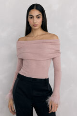 Pedro del Hierro Punho de jersey de penas Rosa