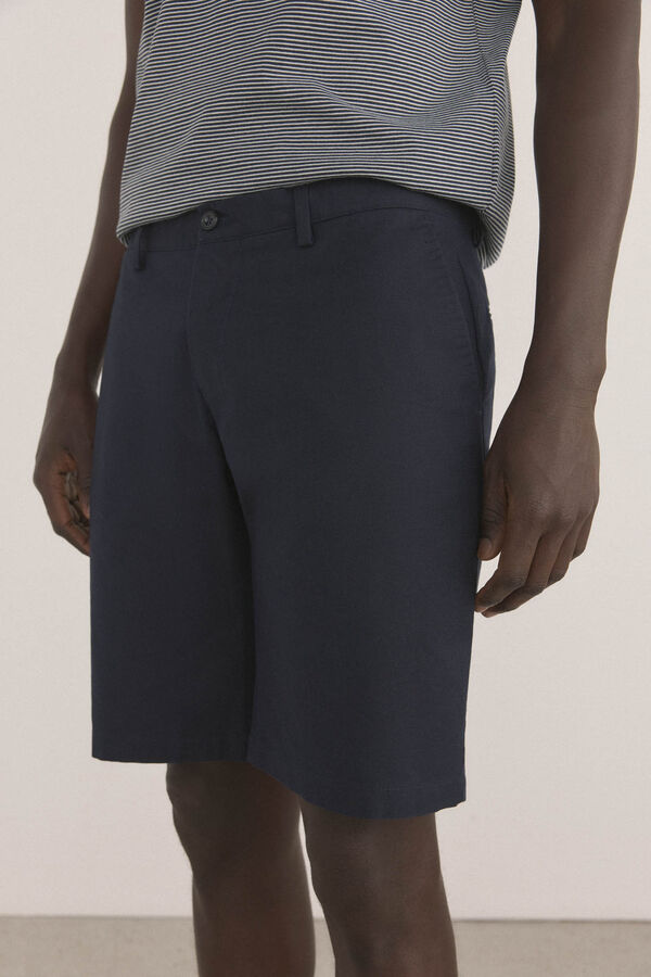 Pedro del Hierro Shorts cal&ccedil;as chino com estampa regular Azul