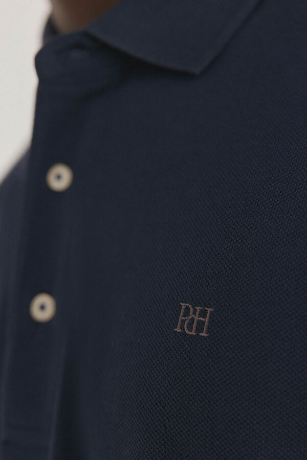 Pedro del Hierro Polo b&aacute;sico de manga comprida Azul