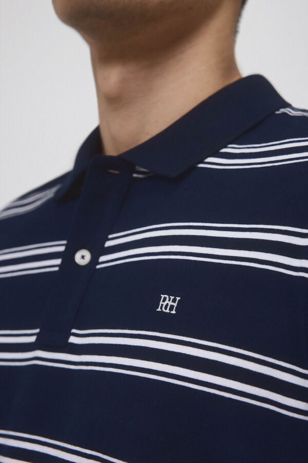 Pedro del Hierro Polo &agrave;s riscas Azul