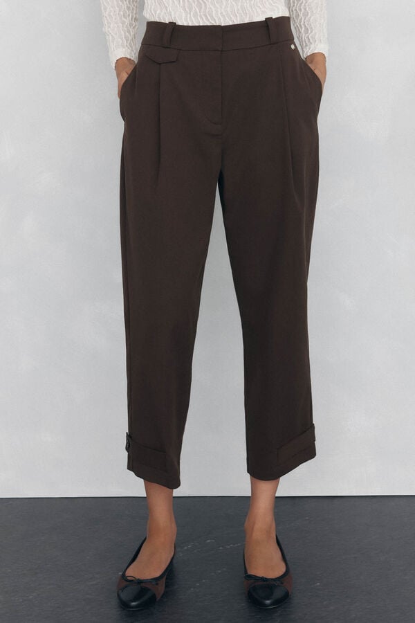 Pedro del Hierro Pantal&oacute;n bajo ajustable Marr&oacute;n