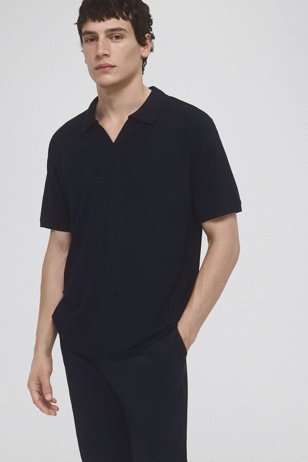 Pedro del Hierro Polo piqu&eacute; tencel Azul