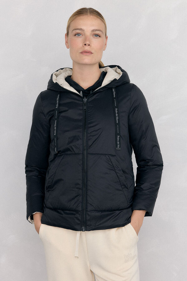 Pedro del Hierro Parka revers&iacute;vel capuz Preto