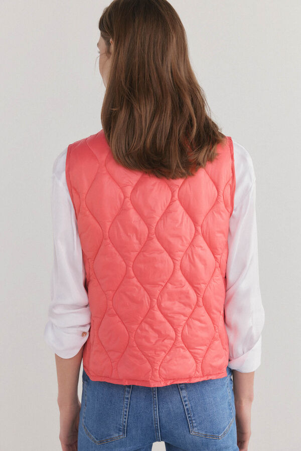 Pedro del Hierro Chaleco corto acolchado Coral