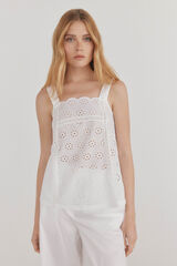 Pedro del Hierro Camiseta combinada tirantes Blanco