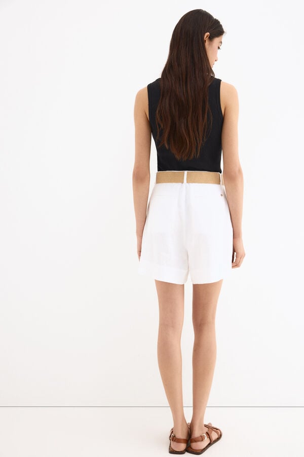 Pedro del Hierro Bermuda cl&aacute;ssica Branco