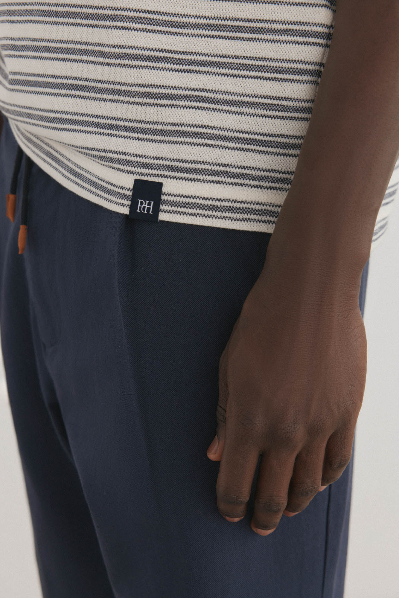 Pedro del Hierro Camiseta estruturada riscas