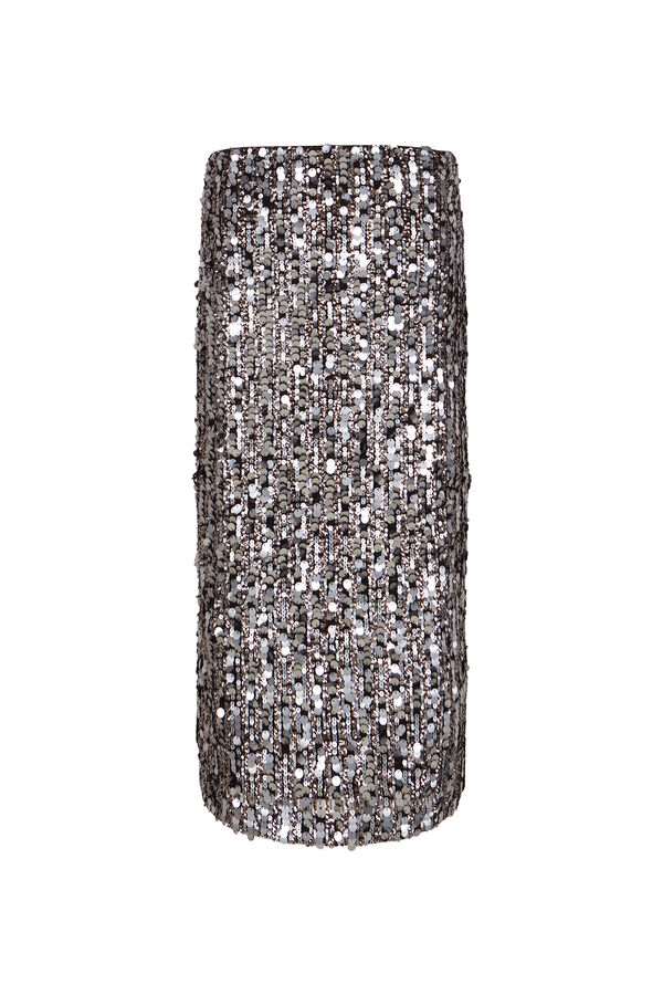 Pedro del Hierro Falda lentejuelas Gris