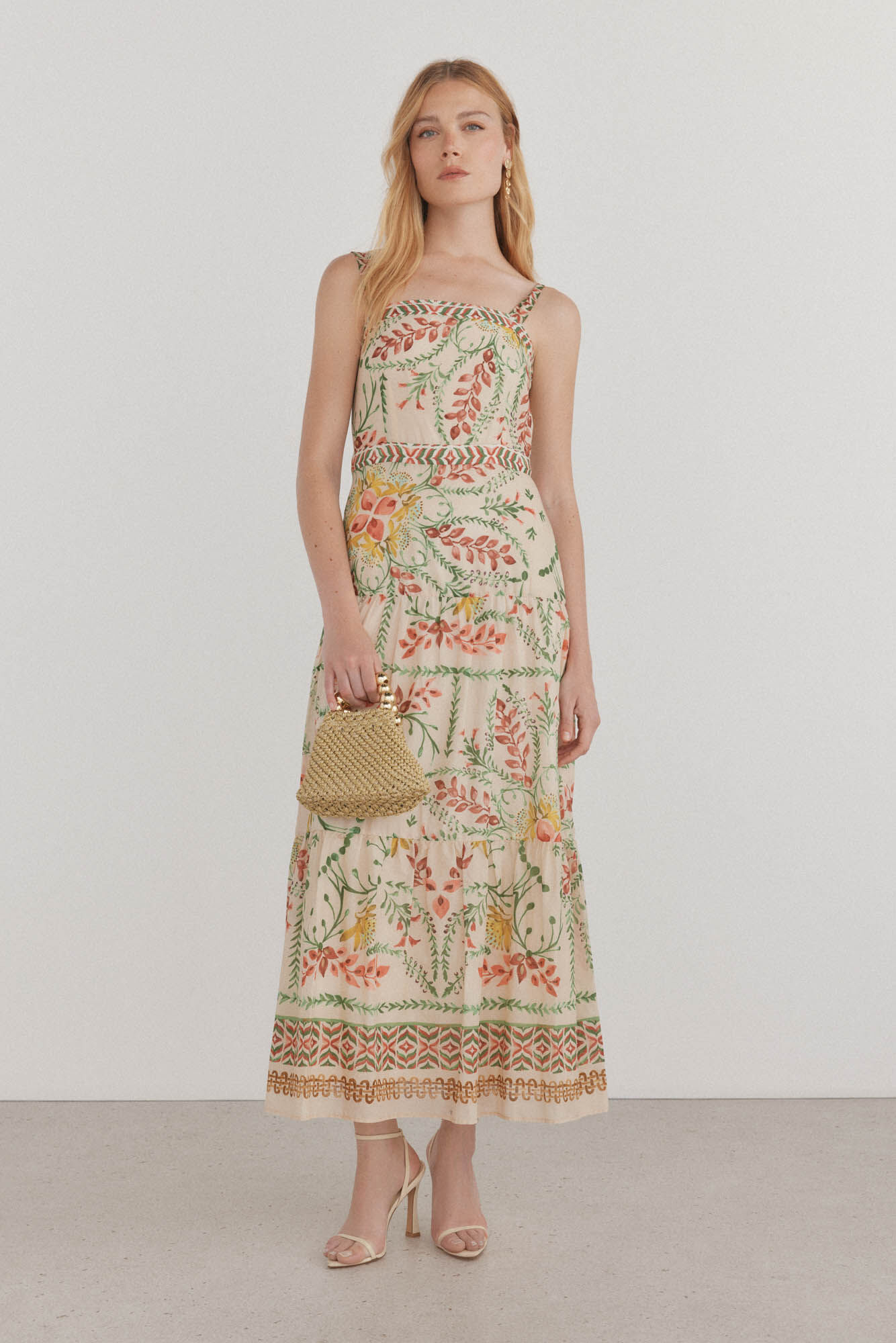 Pedro del Hierro Vestido estampado cenefas