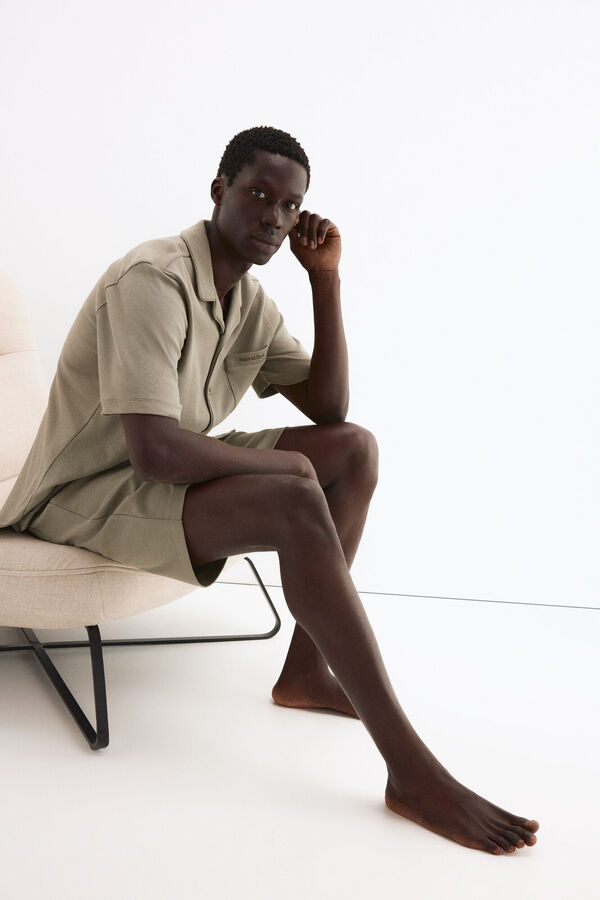 Pedro del Hierro Cal&ccedil;&otilde;es de pijama em algod&atilde;o espanhol Verde