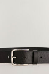 Pedro del Hierro Cintur&oacute;n piel logo Negro